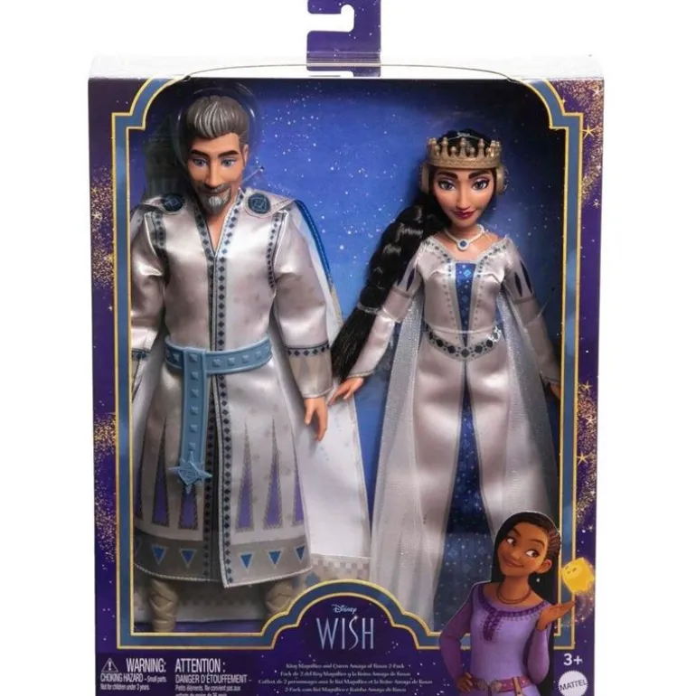 Disney Ønske Dukke 2-Pakning - Kong Magnifico og Dronning Amaya