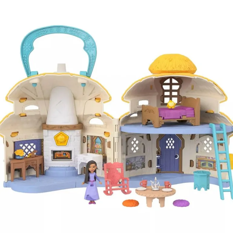 Disney Ønske Lekesett m/ figur og 15+ tilbehør - Mini Hjem