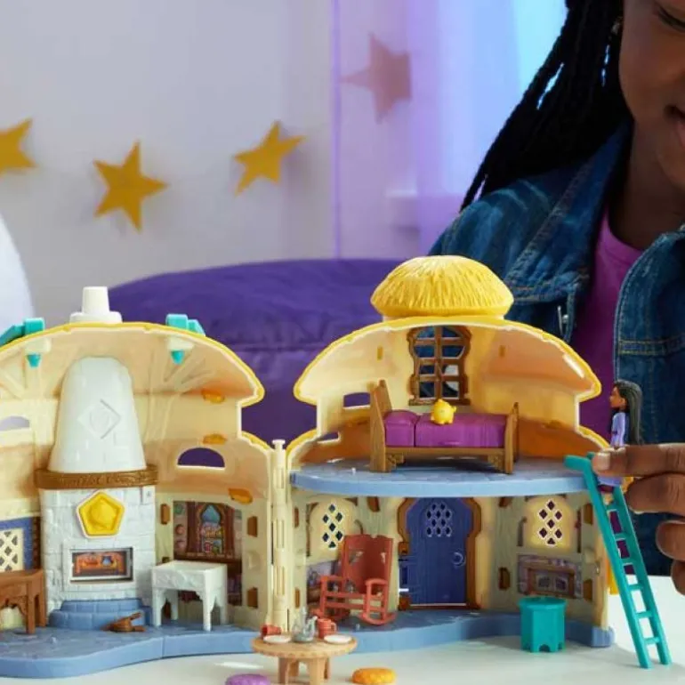 Disney Ønske Lekesett m/ figur og 15+ tilbehør - Mini Hjem