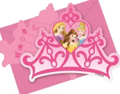 Disney Prinsesse Invitasjoner med konvolutt 6 stk