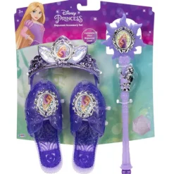 Disney Prinsesse Rapunzel utkledningssett med sko, tiara og septer