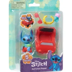 Disney Stitch Lekesett m/ figur og tilbehør - Surf & Sun