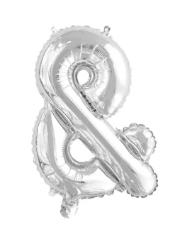 Folie ballong 41 cm - Sølv tegnet &