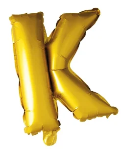 Folie ballong Gull 41 cm - Bokstaven K