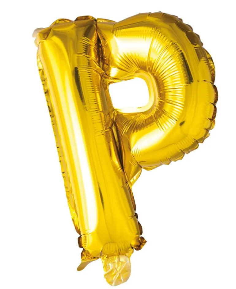 Folie ballong Gull 41cm- Bokstaven P
