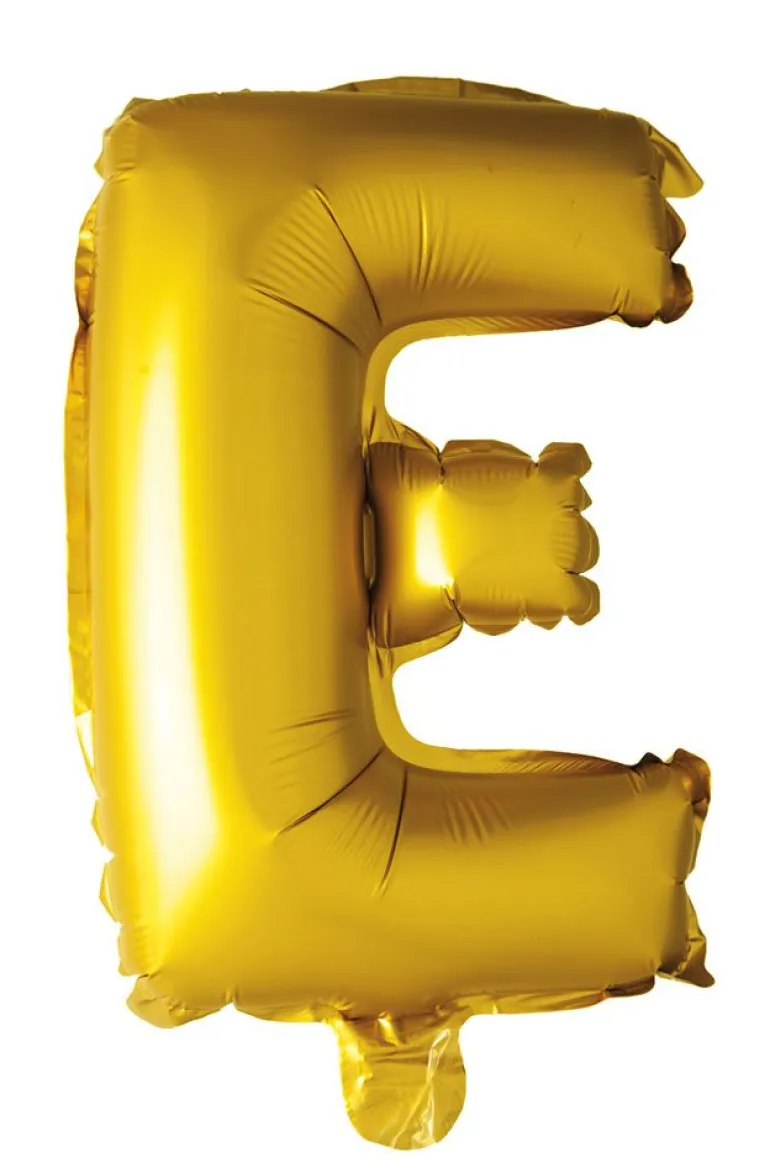 Folie ballong Gull 41cm- Bokstaven E