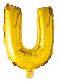 Folie ballong Gull 41cm- Bokstaven U