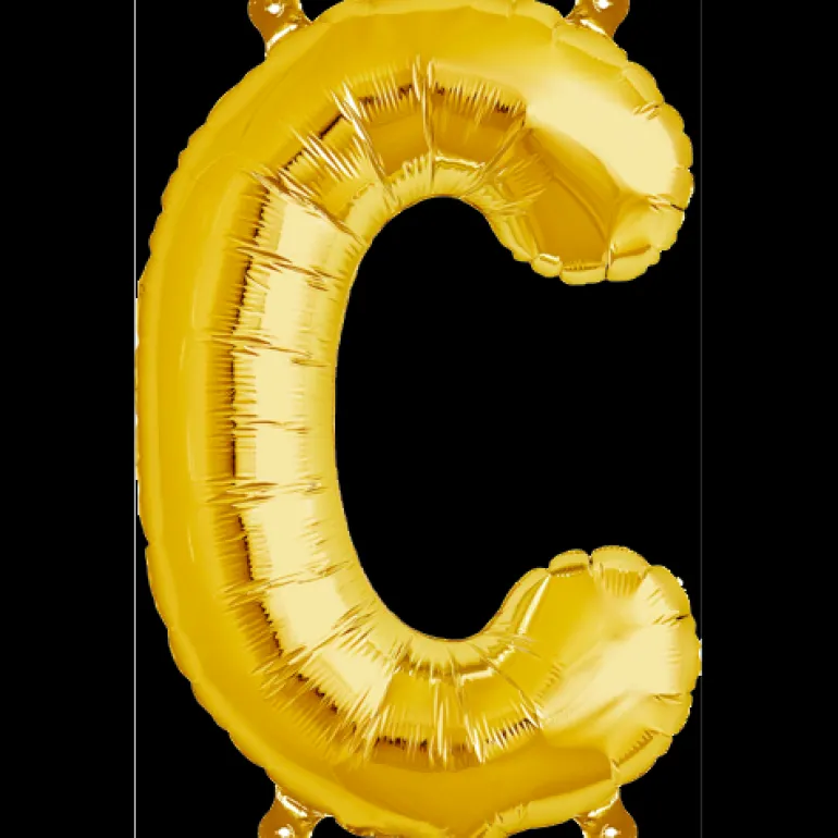 Folie ballong Gull 41cm- Bokstaven C