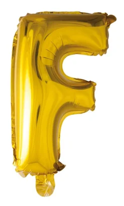 Folie ballong Gull 41cm- Bokstaven F