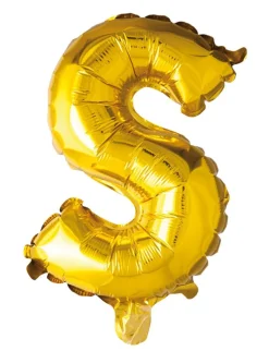 Folie ballong Gull 41cm- Bokstaven S
