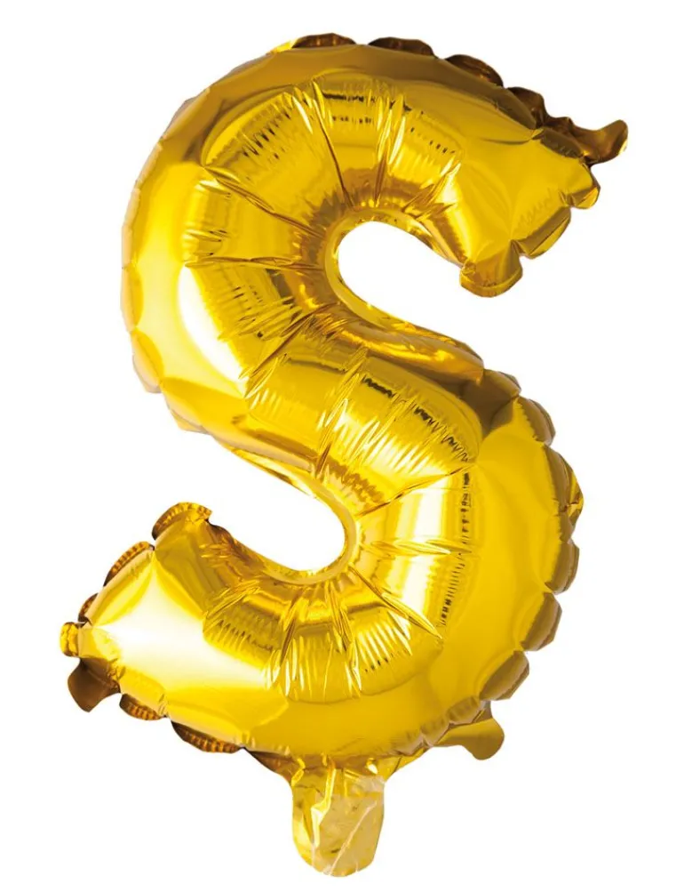 Folie ballong Gull 41cm- Bokstaven S