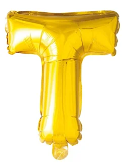 Folie ballong Gull 41cm- Bokstaven T