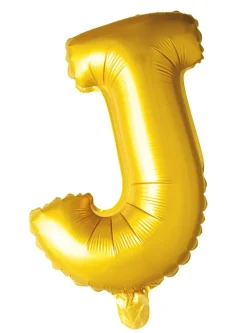 Folie ballong Gull 41cm- Bokstaven J