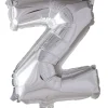 Folie ballong Sølv 41 cm - Bokstaven Z