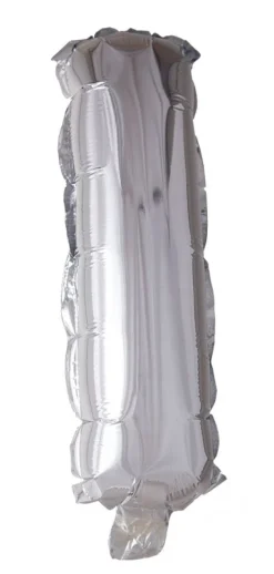 Folie ballong Sølv 41 cm - Bokstaven I