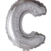 Folie ballong Sølv 41 cm - Bokstaven C