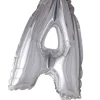 Folie ballong Sølv 41 cm - Bokstaven A