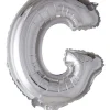 Folie ballong Sølv 41 cm - Bokstaven G