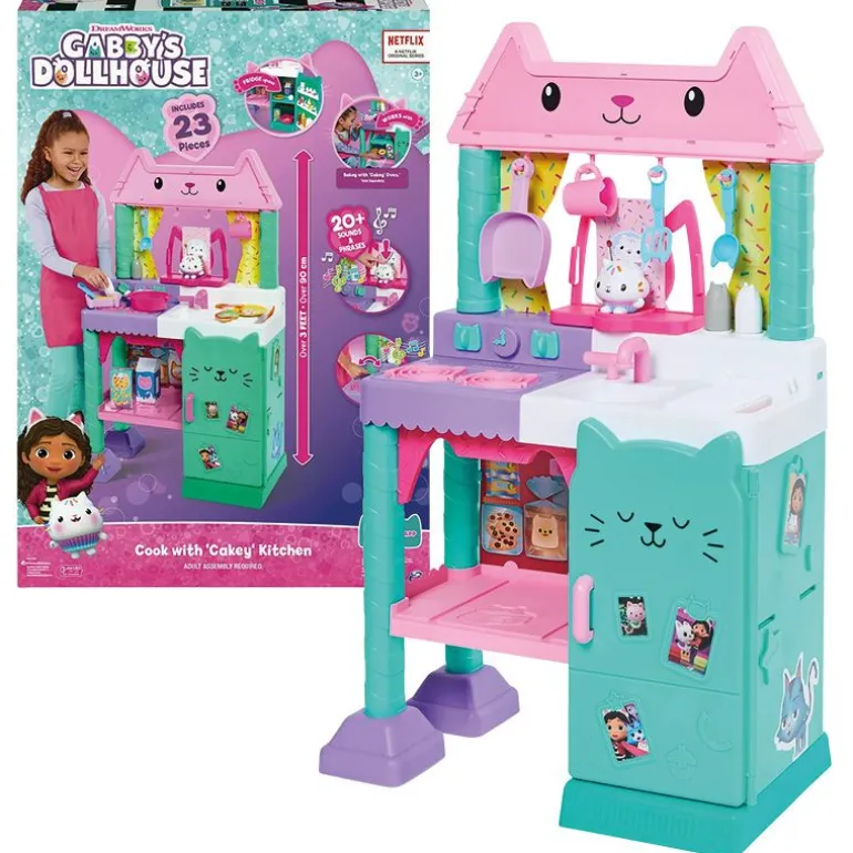 Gabby's Dollhouse Lekekjøkken m/ 23 deler - Kakemons Kjøkken