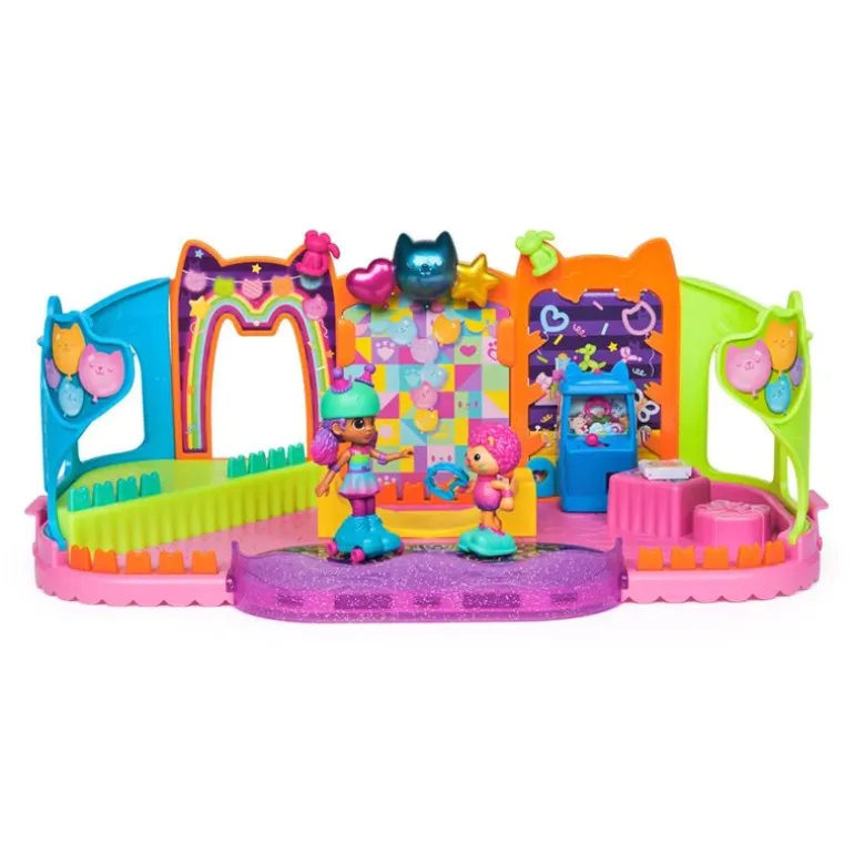 Gabby's Dollhouse Lekesett m/ 10+ tilbehør - Rooftop Roller Party