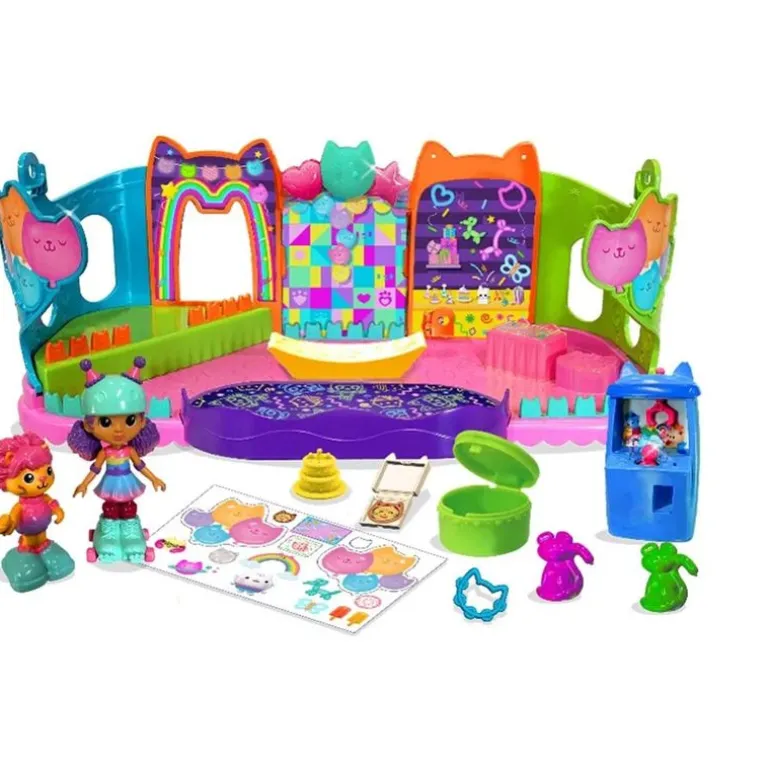 Gabby's Dollhouse Lekesett m/ 10+ tilbehør - Rooftop Roller Party