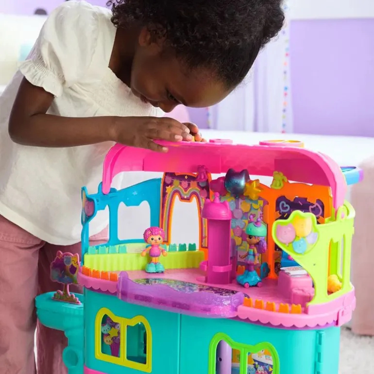 Gabby's Dollhouse Lekesett m/ 10+ tilbehør - Rooftop Roller Party