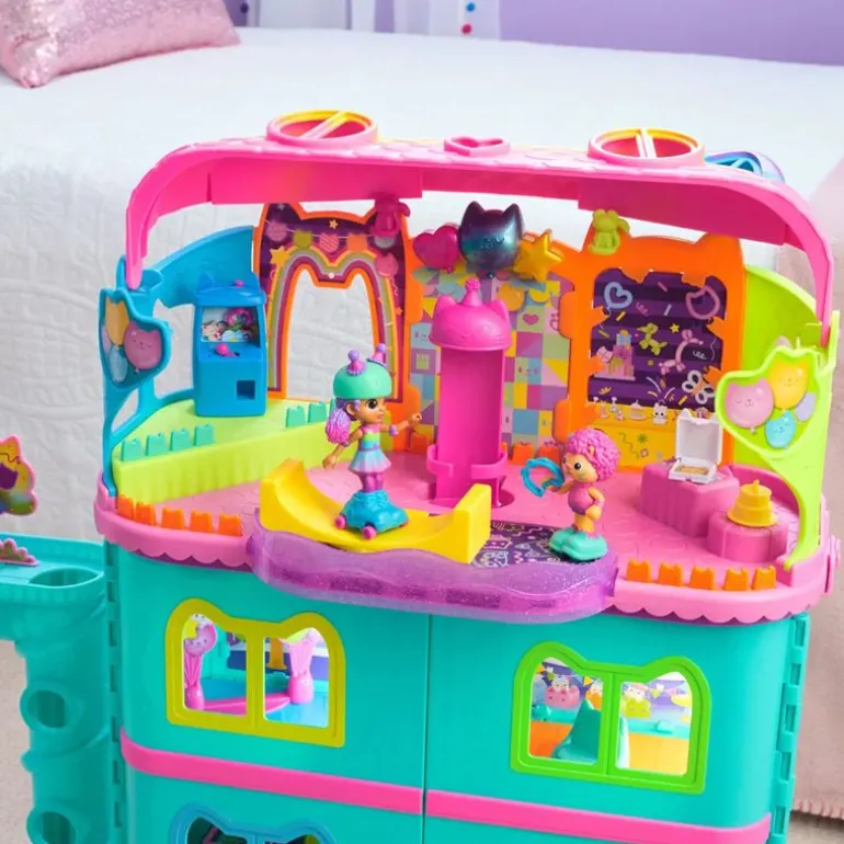 Gabby's Dollhouse Lekesett m/ 10+ tilbehør - Rooftop Roller Party