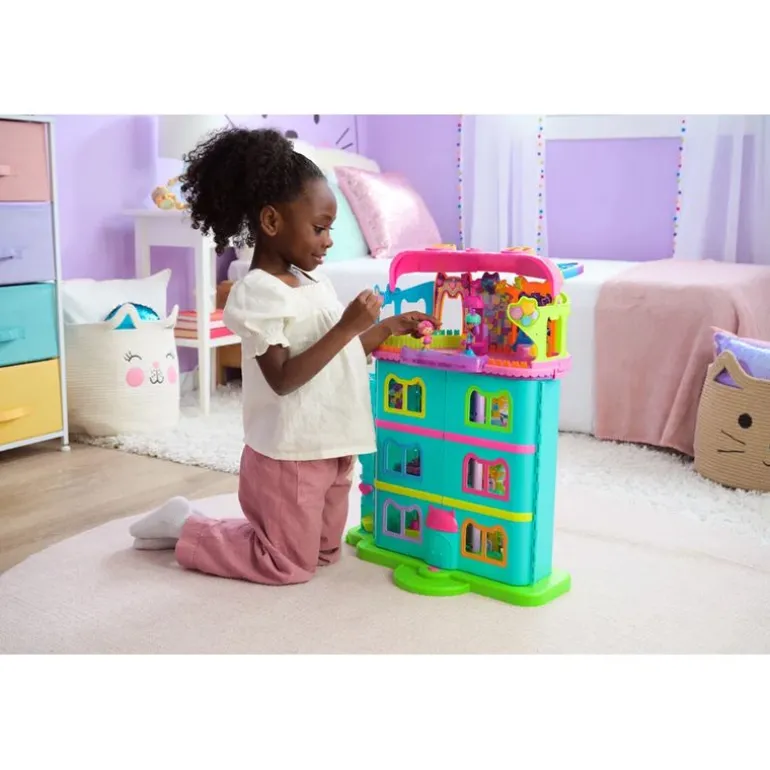 Gabby's Dollhouse Lekesett m/ 10+ tilbehør - Rooftop Roller Party