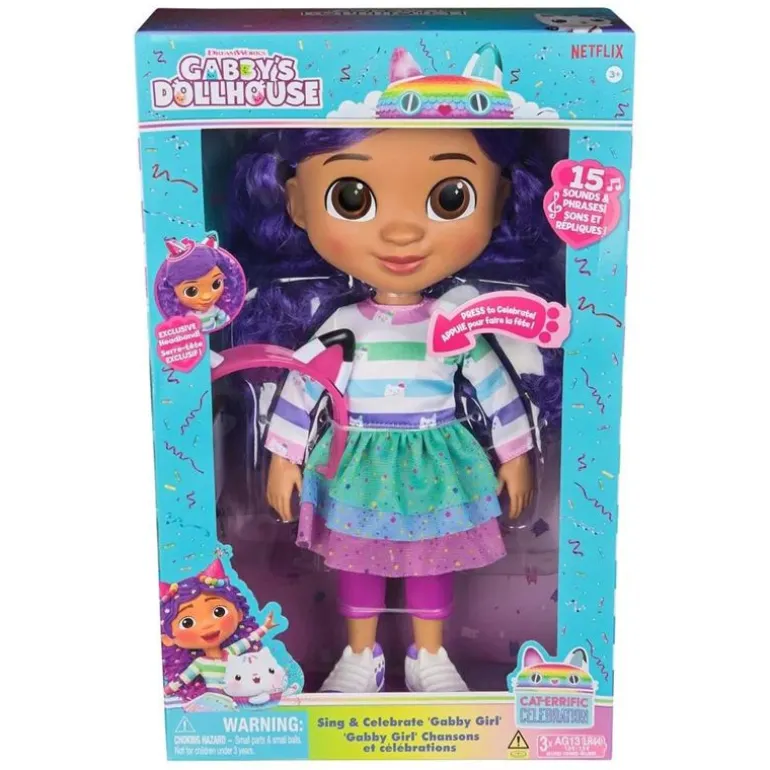 Gabby's Dollhouse Sing & Celebrate Dukke 33cm - Gabby Girl