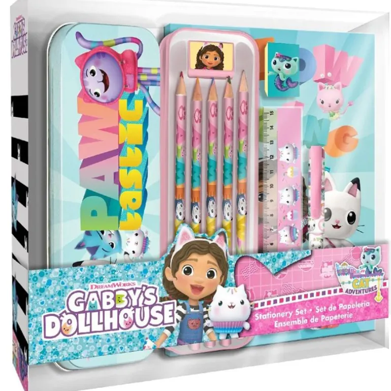 Gabby's Dollhouse Skrivesett m/ A5 notatbok og skrivesaker