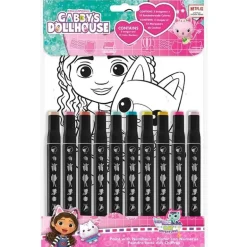 Gabby's Dollhouse Tegnesett m/ 10 tusjer og 2 motiver