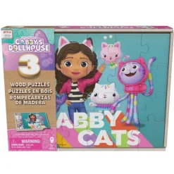 Gabbys Dollhouse Trepuslespill 3x24 Brikker - Gabby's Katter