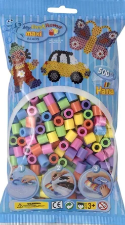 Hama Maxi 500 perler - Pastell Mix 50