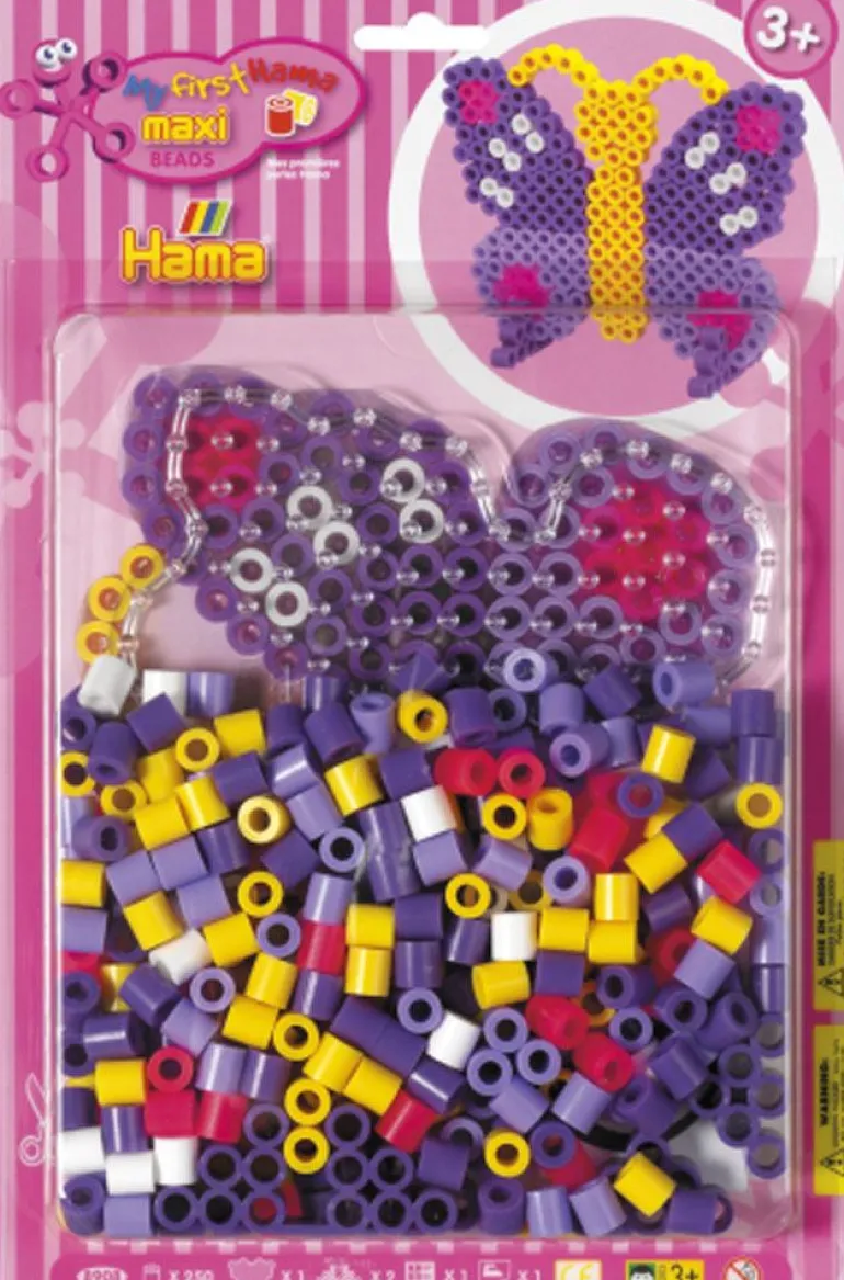 Hama Maxi Perlesett 250 perler - Sommerfugl