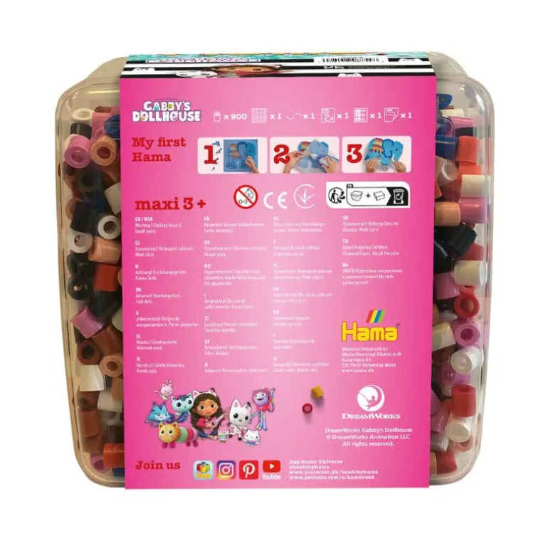 Hama Maxi Perlesett 900 Perler - Gabby's Dollhouse