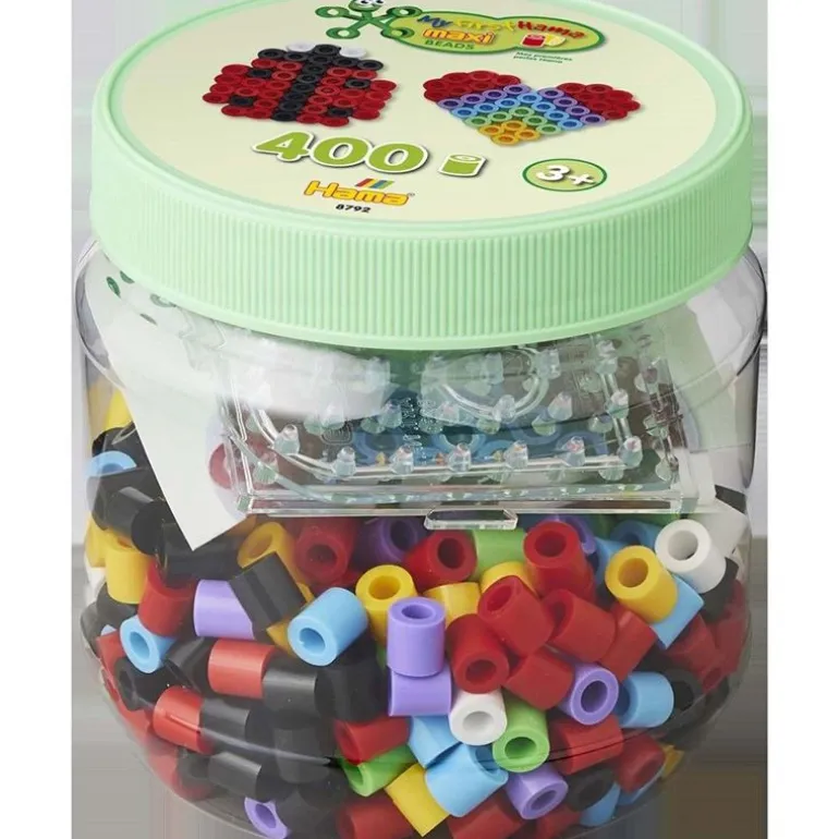 Hama Maxi Perlesett i Boks 400 Perler - Hjerte og Firkant