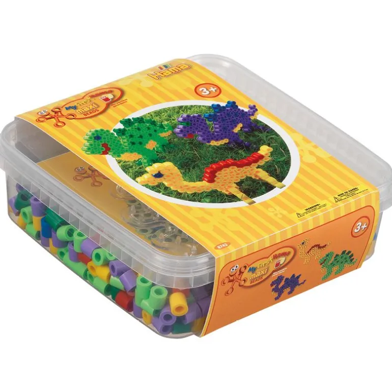 Hama Maxi perlesett i boks 600 perler - Dinosaurer