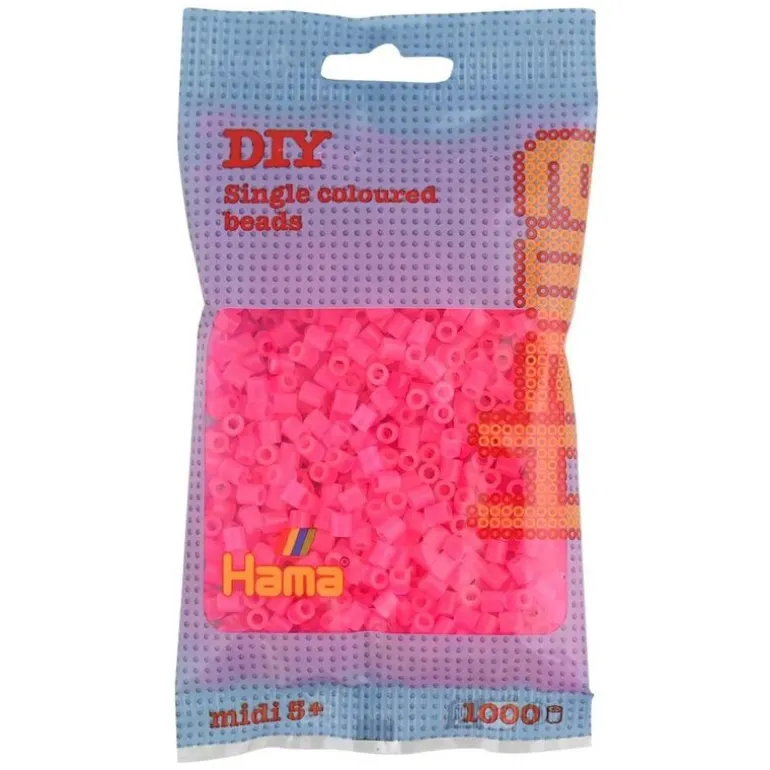 Hama Midi 1000 Perler - Neon Fuchia 32
