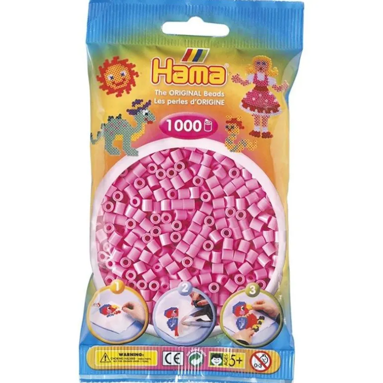 Hama Midi 1000 Perler - Pastell Rosa 48