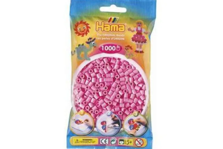 Hama Midi 1000 Perler - Pastell Rosa 48