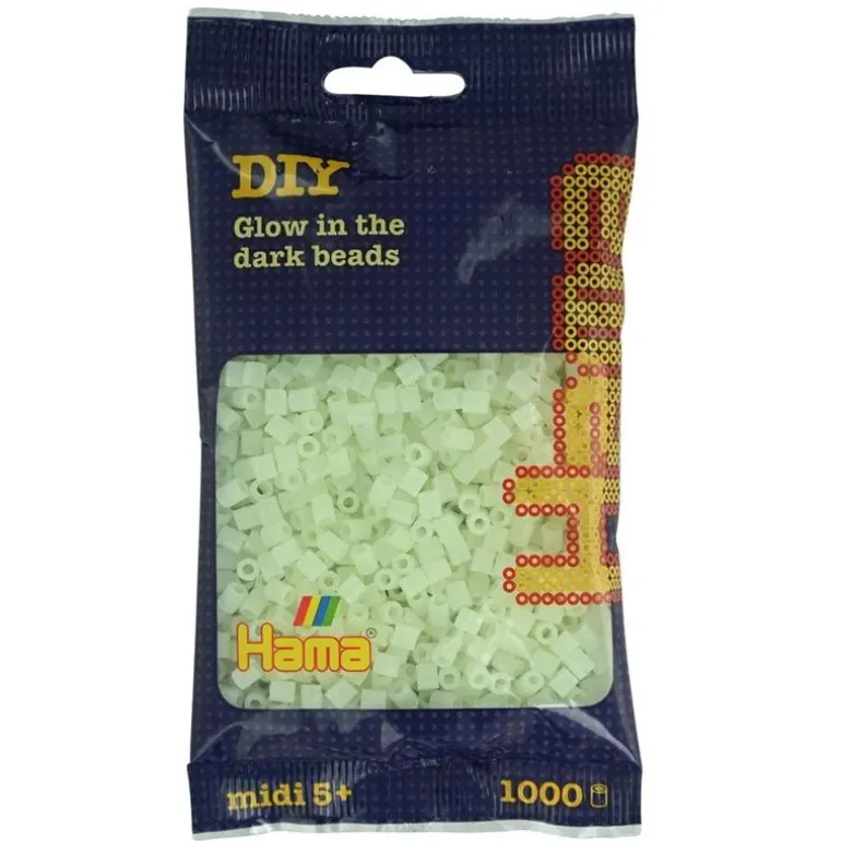 Hama Midi 1000 Perler - Selvlysende Grønn 55