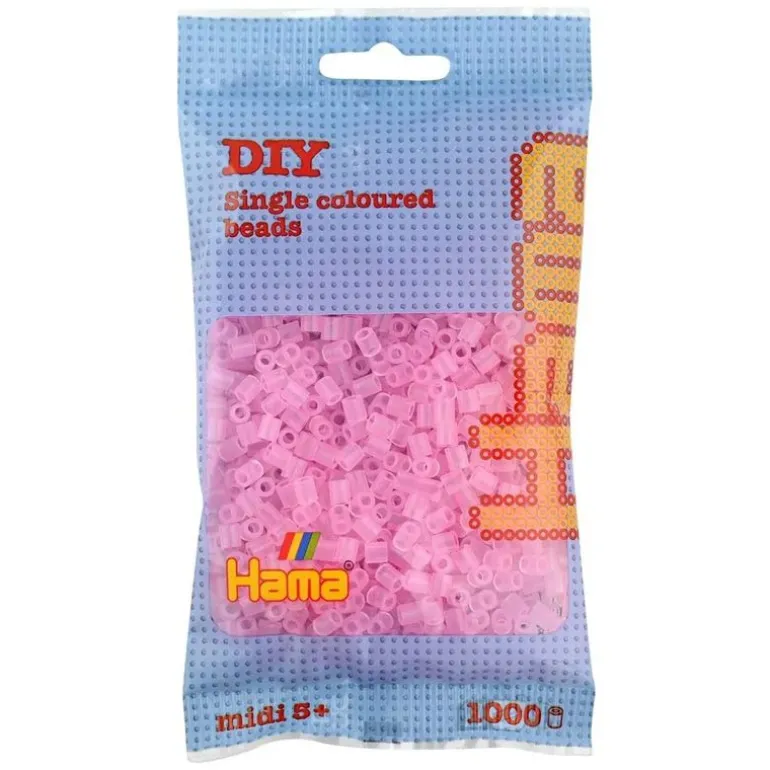 Hama Midi 1000 Perler - Transparent Rosa 72
