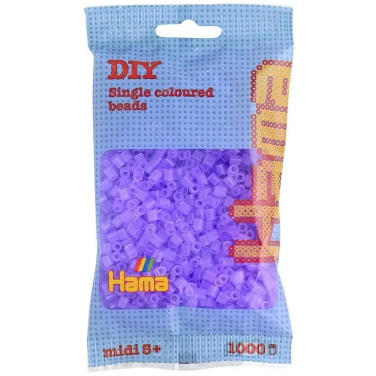 Hama Midi 1000 Perler - Transparent Lilla 74