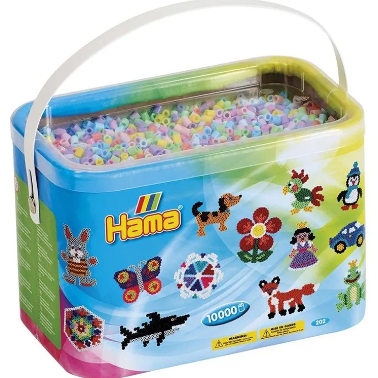 Hama Midi 10000 Perler i Bøtte - Pastell Mix 50