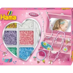 Hama Midi Aktivitetsboks 2400 Perler - Rosa