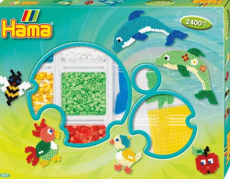 Hama Midi Aktivitetsboks med 2400 perler - Sirkler