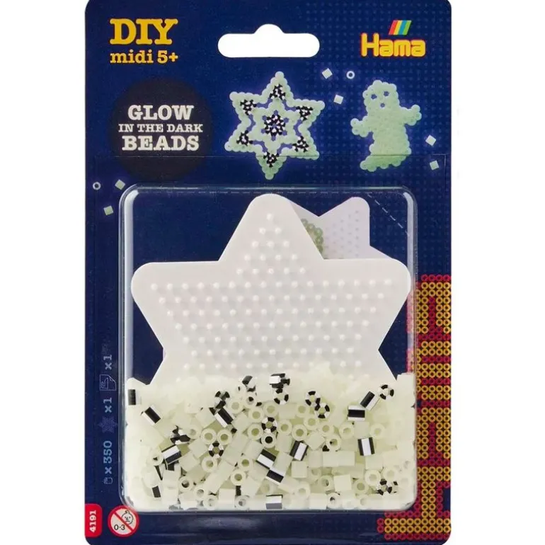 Hama Midi Blisterpakke m/ 350 perler - Glow in the Dark