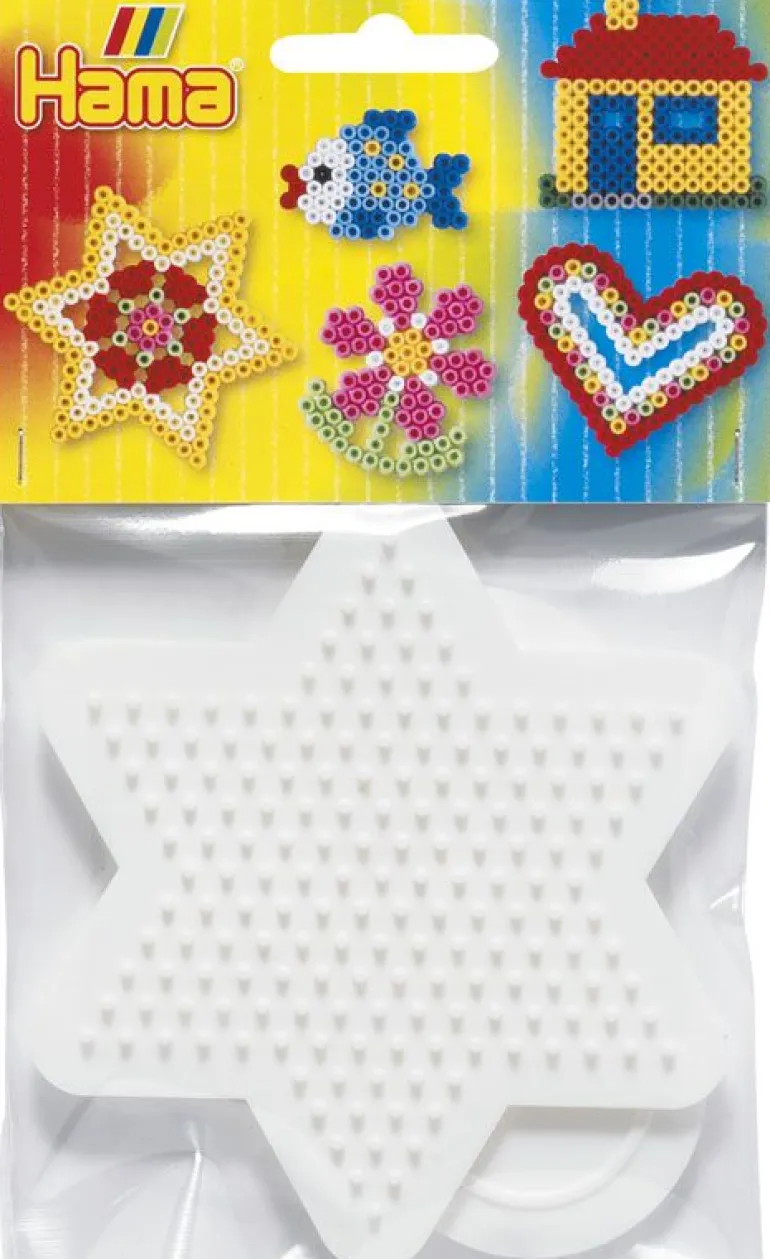 Hama Midi Perlebrett 2-Pakning - Hjerte og Stjerne