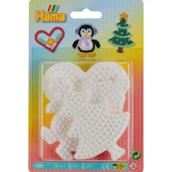 Hama Midi Perlebrett 3-pakning - Hjerte, Pingvin & Juletre