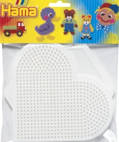 Hama Midi Perlebrett 2-Pakning - Stort Hjerte og Stor Sekskant